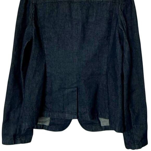 Vintage Denim Jacket Blazer Jean Jacket 100% Cotton Womens Sz Medium Dark Wash - Picture 6 of 9